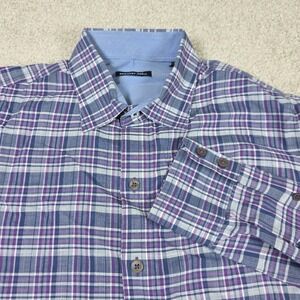Zachary Prell Shirt Mens Size M Multicolor Plaid Classic Button Up Long Sleeve